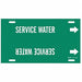 Pipe Marker Service Water 10in H 24in W