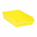 F0620 Shelf Bin Yellow Polypropylene 4 in