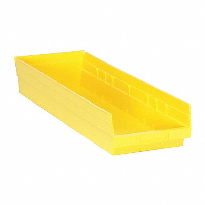 F0623 Shelf Bin Yellow Polypropylene 4 in