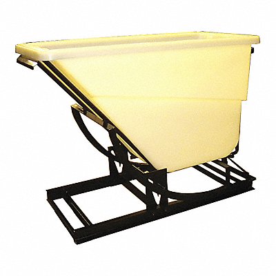 F1969 Self Dumping Hopper 750 lb Poly White