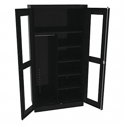 Storage Cabinet 72 x36 x18 Black 5Shlv