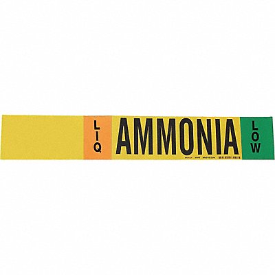 Pipe Marker Ammonia 4 in H 24 in W