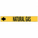 Pipe Marker Natural Gas 1in H 8in W