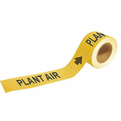 Pipe Marker Plant Air 1 in H 8 in W