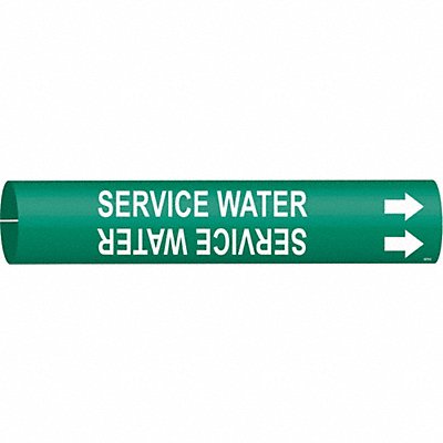 Pipe Marker Service Water 2 in H 2 in W