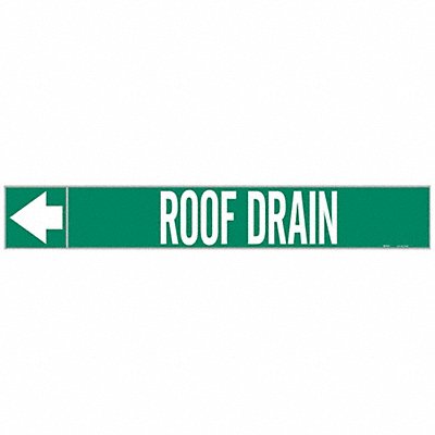 Pipe Marker Roof Drain 1in H 8in W