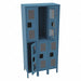 Wrdrb Lockr Clearview 3 Wide 2 Tier Blue