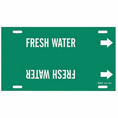 Pipe Marker Fresh Water 10 in H 24 in W