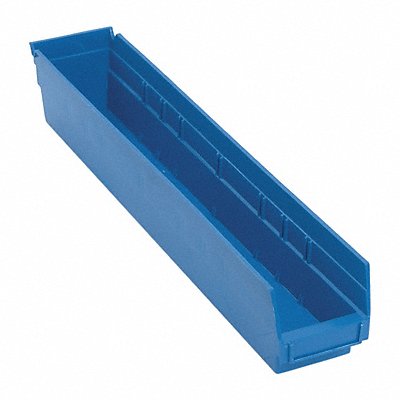 F0621 Shelf Bin Blue Polypropylene 4 in