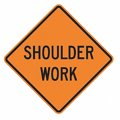 Shoulder Work Traffic Sign 30 x 30 