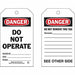 Danger Tag 7 x 4 In Bk and R/Wht PK10
