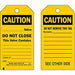 Caution Tag 5 3/4in H 3in W Polyest PK10