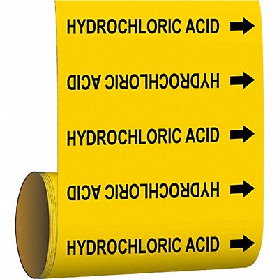 Pipe Mrkr Hydrchloric Acid 12in H 12in W