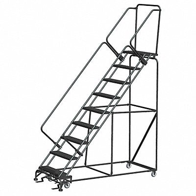 Safety Rolling Ladder Steel 90 In.H