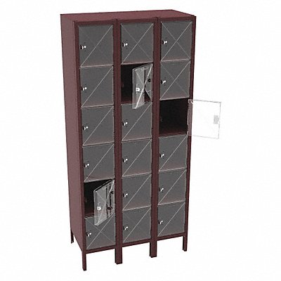 Box Locker Clearview 3 Wide 6 Tier Wine