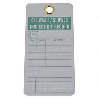 Eye Wash/Sh Inspection Rcd Tag PK25