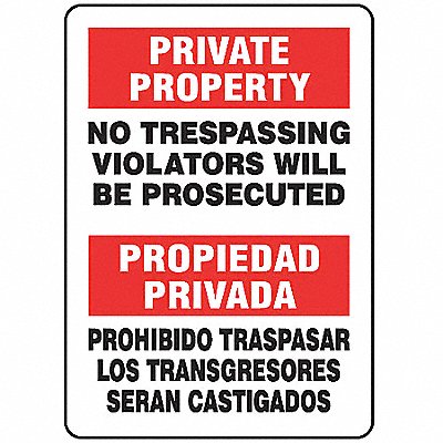 Spanish-Bilingual Private Property Sign