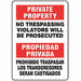 Spanish-Bilingual Private Property Sign