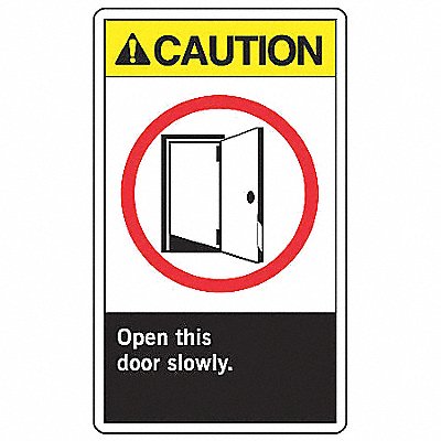 Safety Label 5 in x 3 1/2 in Vinyl PK5