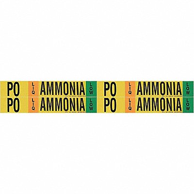 Pipe Marker Ammonia 1 1/8in H 7in W