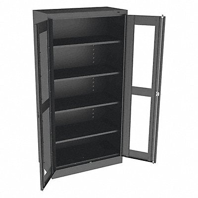 E4462 Storage Cabinet 72 x36 x18 Black 4Shlv