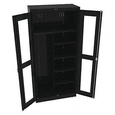 Storage Cabinet 78 x36 x18 Black 5Shlv