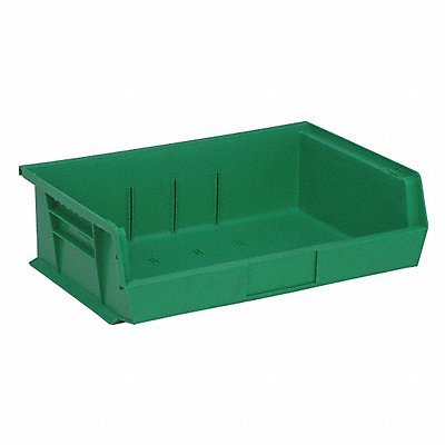 F0606 Hang and Stack Bin Green PP 5 in