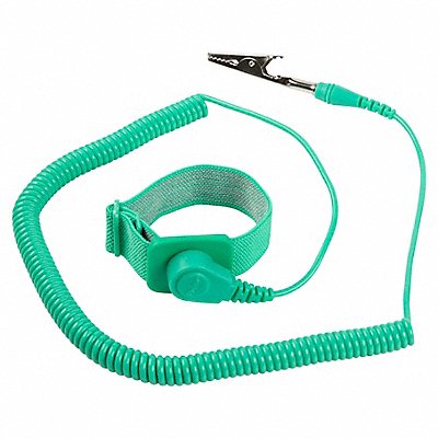 ESD Wrist Strap Adjustable 6 ft L Green