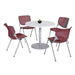 TABLE,WHT, 4 CHAIRS,BG