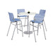 TABLE,4 PERI STOOLS,WH
