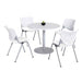 TABLE,WHT, 4 CHAIRS,WHT