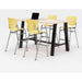 TABLE,4 YELL CHAIRS,DBR