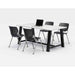 TABLE,MT,WHT, 4 CHR,BK