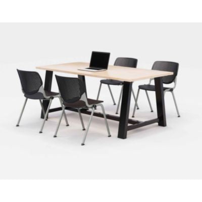 TABLE,4 BLK CH,DBR