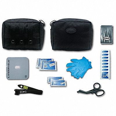 Trauma Kit 3-1/2 D 7-1/2 H 6 W Black