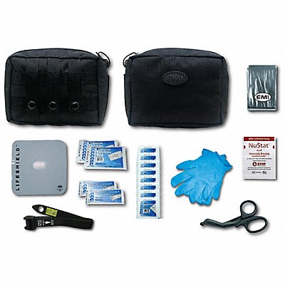 Trauma Kit 3-1/2 D 7-1/2 H 6 W Black