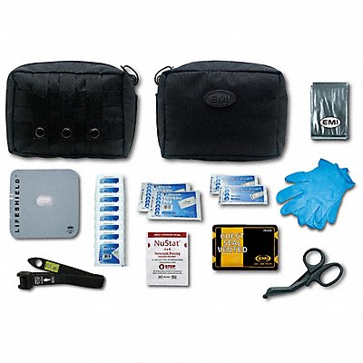 Trauma Kit 3-1/2 D 7-1/2 H 6 W Black