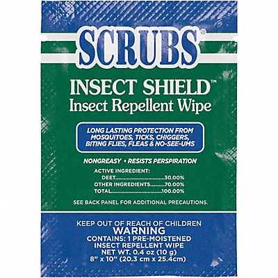 Insect Repel Wipes 100 ct Packet PK100