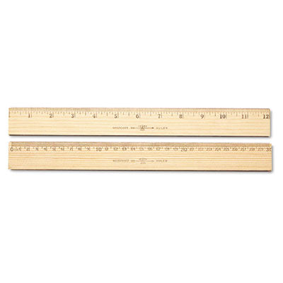 RULER,WOOD,12IN,METRIC&IN
