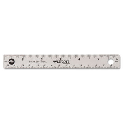 RULER,STAINLSS STEEL,6IN
