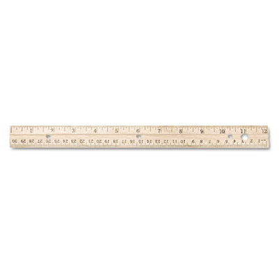 RULER,12" WOOD, ENG/METRI