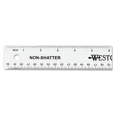 RULER,12",NON-SHATTER,CLR