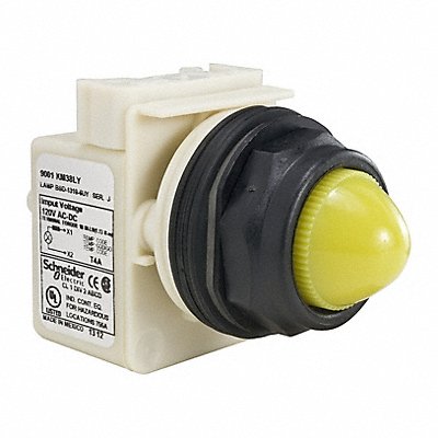 H4515 Pilot Light LED Yellow 120V Domed Lens