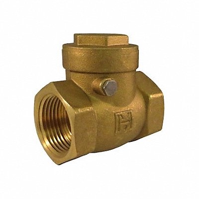 Swing Check Valve Brass 1-1/2 FNPT