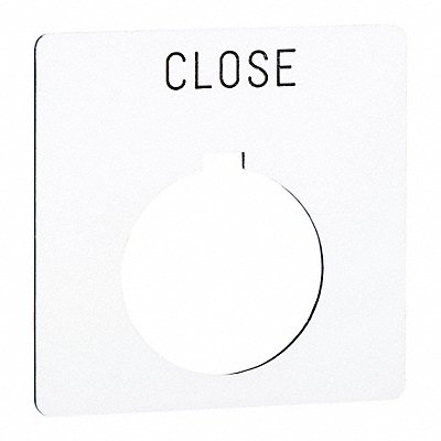 Legend Plate Square Close White