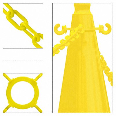 Plastic Chain 4 ft.L Yellow Polyethylene