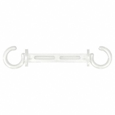 C-Hook 3 in White Plastic PK10