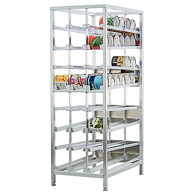 Can Rack 78 1/4 in H 8 Shelves