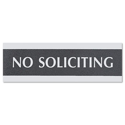 SIGN,NO SOLICTNG 3X9,BKSV