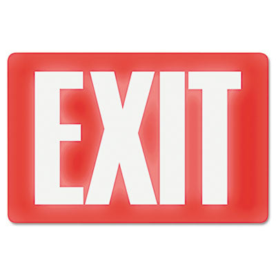 SIGN,EXIT, 8" X 12",RDG